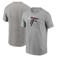 Men's Nike Heathered Gray Atlanta Falcons Primary Logo T-Shirt