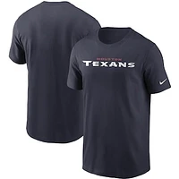 Men's Nike Navy Houston Texans Team Wordmark T-Shirt