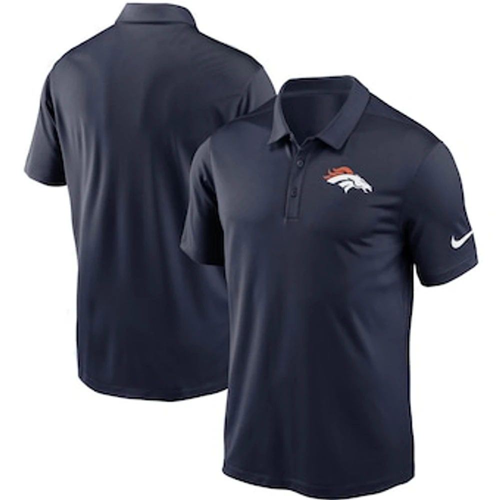 Men's Nike Navy Denver Broncos Fan Gear Franchise Heat-Sealed Graphic Team Polo