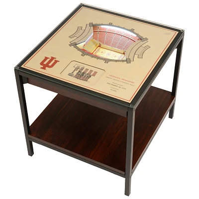 Brown Indiana Hoosiers 25-Layer StadiumView Lighted End Table