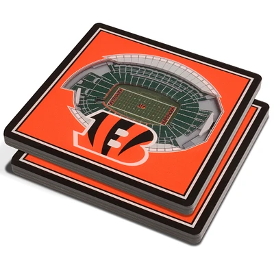 Orange Cincinnati Bengals 3D StadiumViews Coasters