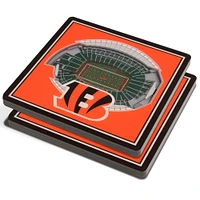 Orange Cincinnati Bengals 3D StadiumViews Coasters