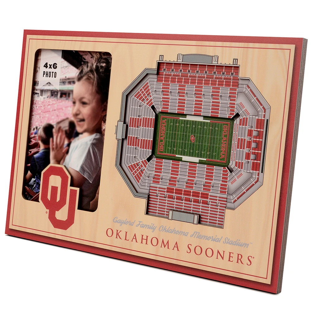 Brown Oklahoma Sooners 3D StadiumViews Picture Frame