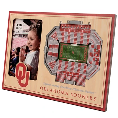 Brown Oklahoma Sooners 3D StadiumViews Picture Frame