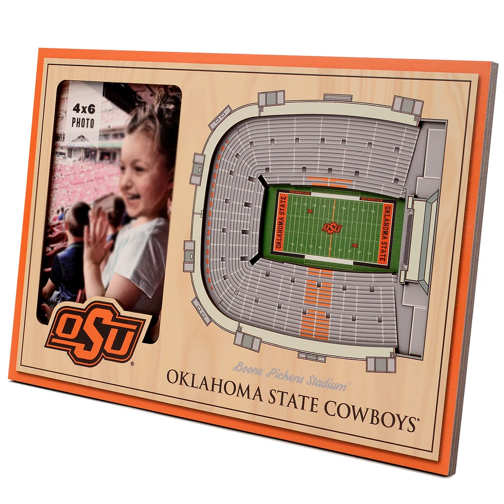 Brown Oklahoma State Cowboys 3D StadiumViews Picture Frame