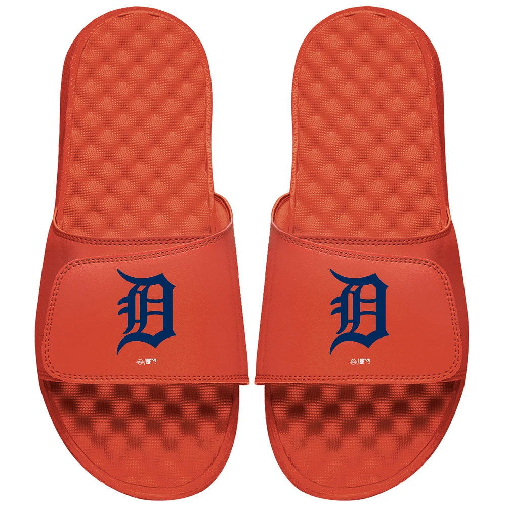 Youth ISlide Orange Detroit Tigers Primary Logo Slide Sandals