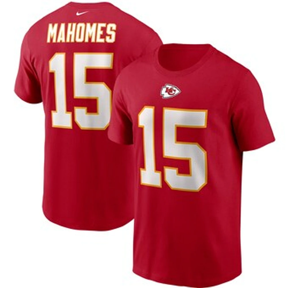 Men's Nike Patrick Mahomes Red Kansas City Chiefs Name & Number T-Shirt