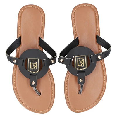 Women's Black LAFC Die-Cut Flip Flops