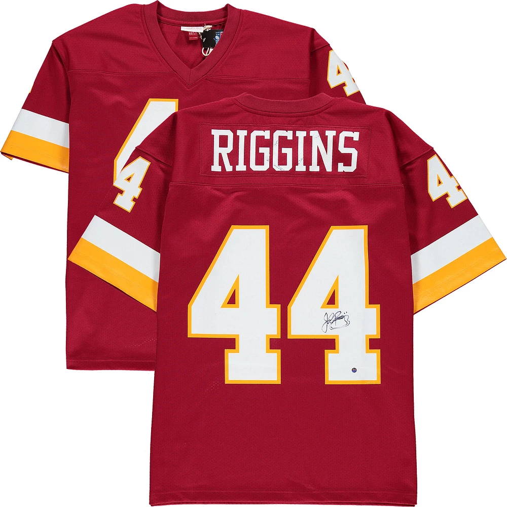 John Riggins Washington Football Team Autographed Mitchell & Ness Red Replica Jersey