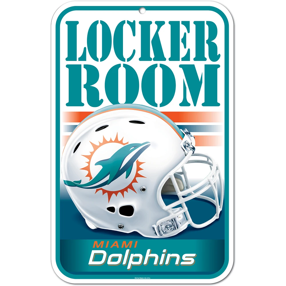 WinCraft Miami Dolphins 11" x 17" Indoor/Outdoor Sign