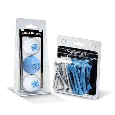 North Carolina Tar Heels 3-Golf Ball & 50-Golf Tee Set