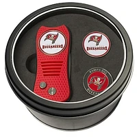 Tampa Bay Buccaneers Divot Tool & Ball Markers Personalized Tin Gift Set