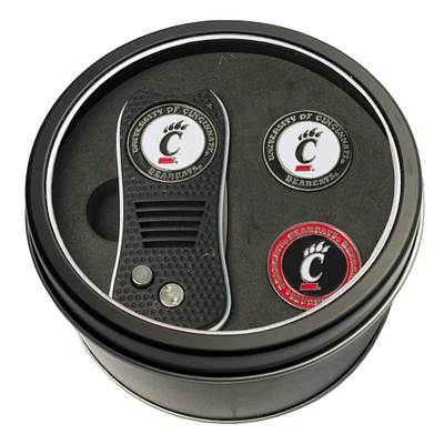 Cincinnati Bearcats Divot Tool & Ball Markers Personalized Tin Gift Set
