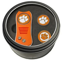 Clemson Tigers Divot Tool & Ball Markers Personalized Tin Gift Set