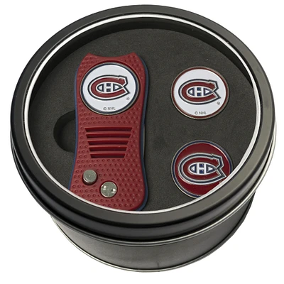 Montreal Canadiens Divot Tool & Ball Markers Personalized Tin Gift Set