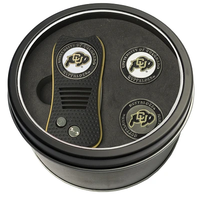 Colorado Buffaloes Divot Tool & Ball Markers Personalized Tin Gift Set