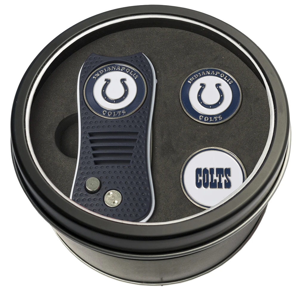 Indianapolis Colts Divot Tool & Ball Markers Personalized Tin Gift Set