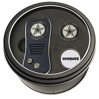 Dallas Cowboys Divot Tool & Ball Markers Personalized Tin Gift Set