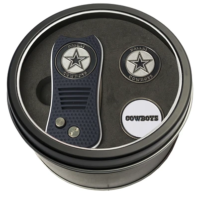 Dallas Cowboys Divot Tool & Ball Markers Personalized Tin Gift Set