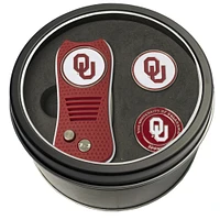 Oklahoma Sooners Divot Tool & Ball Markers Personalized Tin Gift Set