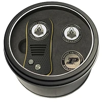 Purdue Boilermakers Divot Tool & Ball Markers Personalized Tin Gift Set