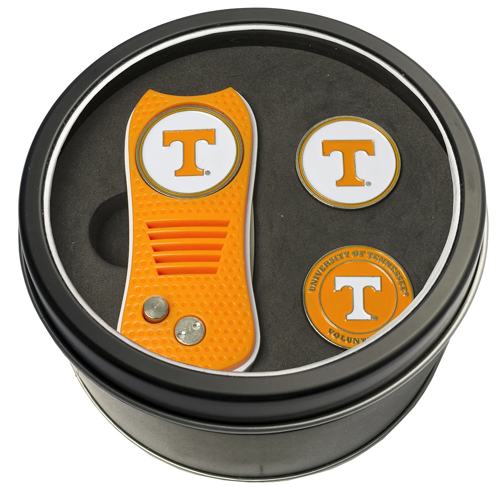 Tennessee Volunteers Divot Tool & Ball Markers Personalized Tin Gift Set