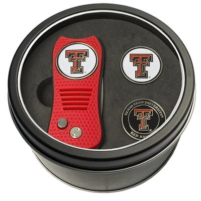 Texas Tech Red Raiders Divot Tool & Ball Markers Personalized Tin Gift Set