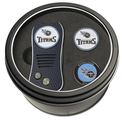 Tennessee Titans Divot Tool & Ball Markers Personalized Tin Gift Set