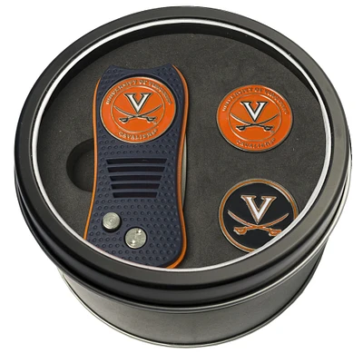 Virginia Cavaliers Divot Tool & Ball Markers Personalized Tin Gift Set