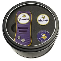 Minnesota Vikings Divot Tool & Ball Markers Personalized Tin Gift Set