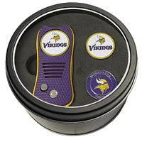 Minnesota Vikings Divot Tool & Ball Markers Personalized Tin Gift Set