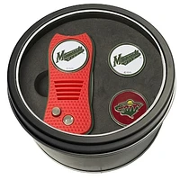 Minnesota Wild Divot Tool & Ball Markers Personalized Tin Gift Set