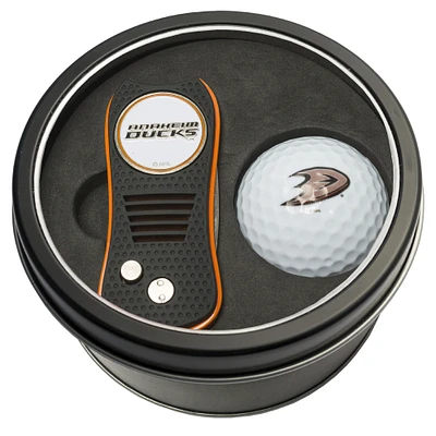 Anaheim Ducks Divot Tool & Golf Ball Personalized Tin Gift Set