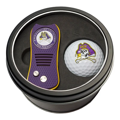 ECU Pirates Divot Tool & Golf Ball Personalized Tin Gift Set