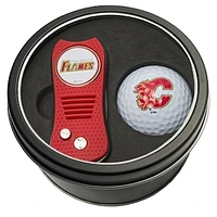 Calgary Flames Divot Tool & Golf Ball Personalized Tin Gift Set