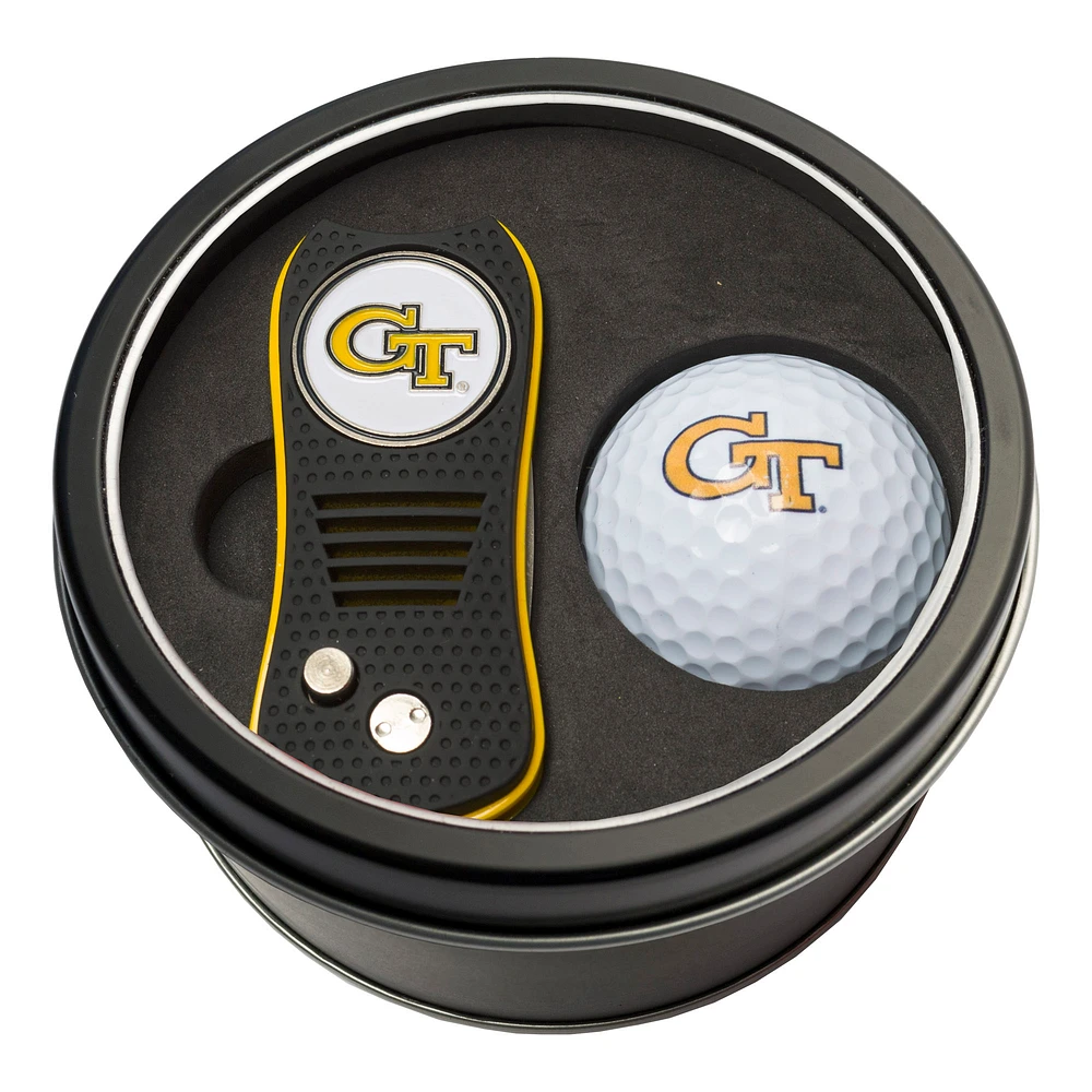 Georgia Tech Yellow Jackets Divot Tool & Golf Ball Personalized Tin Gift Set