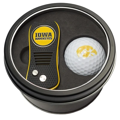 Iowa Hawkeyes Divot Tool & Golf Ball Personalized Tin Gift Set