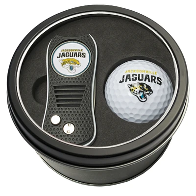 Jacksonville Jaguars Divot Tool & Golf Ball Personalized Tin Gift Set