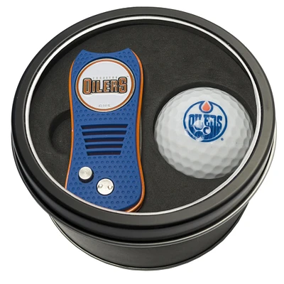 Edmonton Oilers Divot Tool & Golf Ball Personalized Tin Gift Set