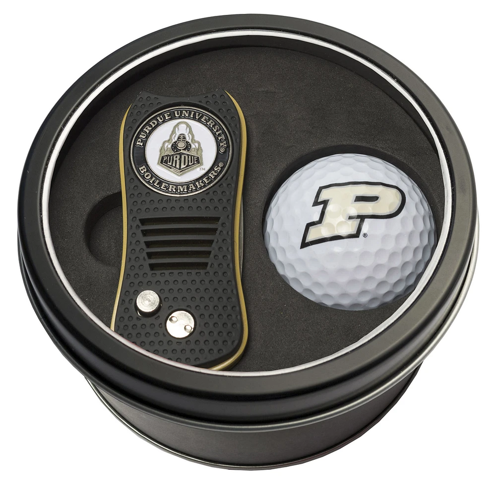 Purdue Boilermakers Divot Tool & Golf Ball Personalized Tin Gift Set