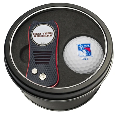 New York Rangers Divot Tool & Golf Ball Personalized Tin Gift Set