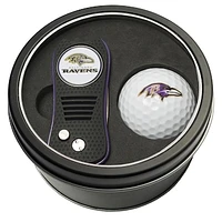 Baltimore Ravens Divot Tool & Golf Ball Personalized Tin Gift Set