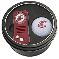 Washington State Cougars Divot Tool & Golf Ball Personalized Tin Gift Set