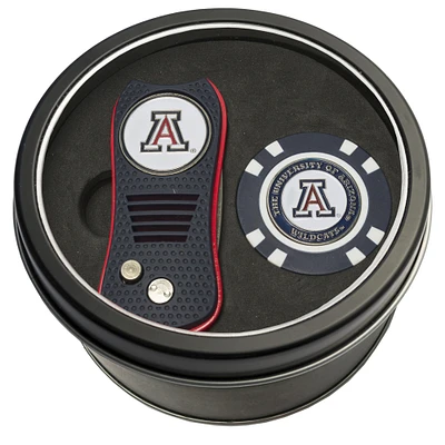 Arizona Wildcats Divot Tool & Golf Chip Personalized Tin Gift Set