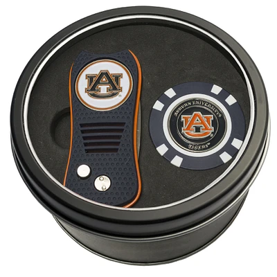 Auburn Tigers Divot Tool & Golf Chip Personalized Tin Gift Set