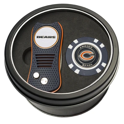 Chicago Bears Divot Tool & Golf Chip Personalized Tin Gift Set