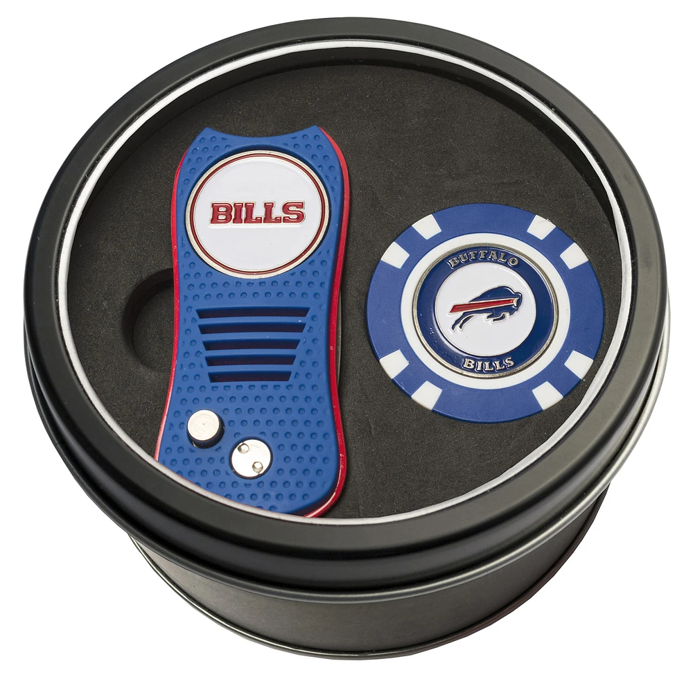 Buffalo Bills Divot Tool & Golf Chip Personalized Tin Gift Set