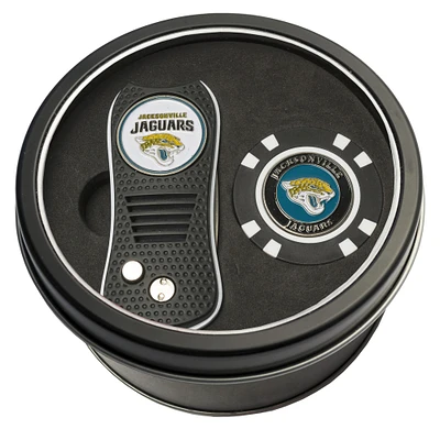 Jacksonville Jaguars Divot Tool & Golf Chip Personalized Tin Gift Set