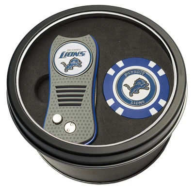 Detroit Lions Divot Tool & Golf Chip Personalized Tin Gift Set