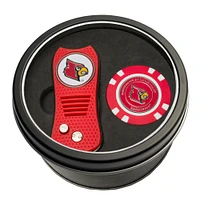 Louisville Cardinals Divot Tool & Golf Chip Personalized Tin Gift Set